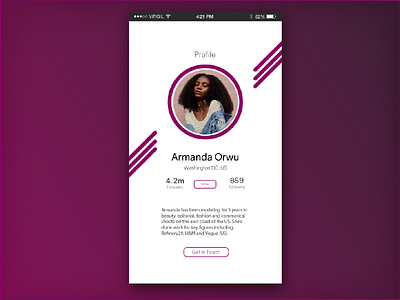 User profile pink user profile