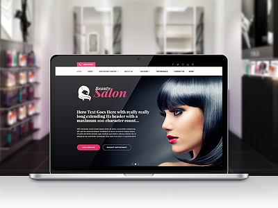 Beauty Salon - Landing Page beauty landing page salon web design