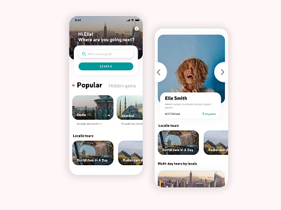 Explore Page Localie app app branding app design application figma ios travel travel app typography ui ux design uidesign ux strategy