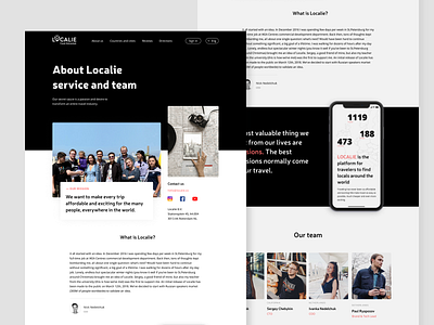 About Localie service about page about us about us page aboutus figma landing mission platform service team travel ui ui ux design uidesign webdesign