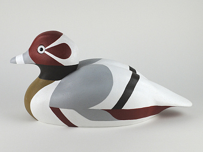 1000 Ducks: Papaverine birds decoy ducks sculpture