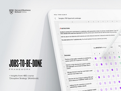 Jobs-To-Be-Done Framework (Harvard) analytics business design framework harvard jobs jtbd software template ux