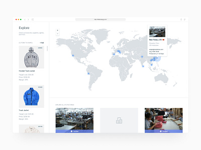 Vendor allocation map - Retail Planning Web App. admin app design clean dashboard data fintech logistics map planning saas software ui ux ui ux design web app web app design web application design