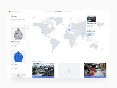 Vendor allocation map - Retail Planning Web App.