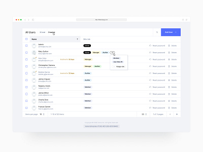 User Management - SaaS Web App Design by Alex Gilev on Dribbble