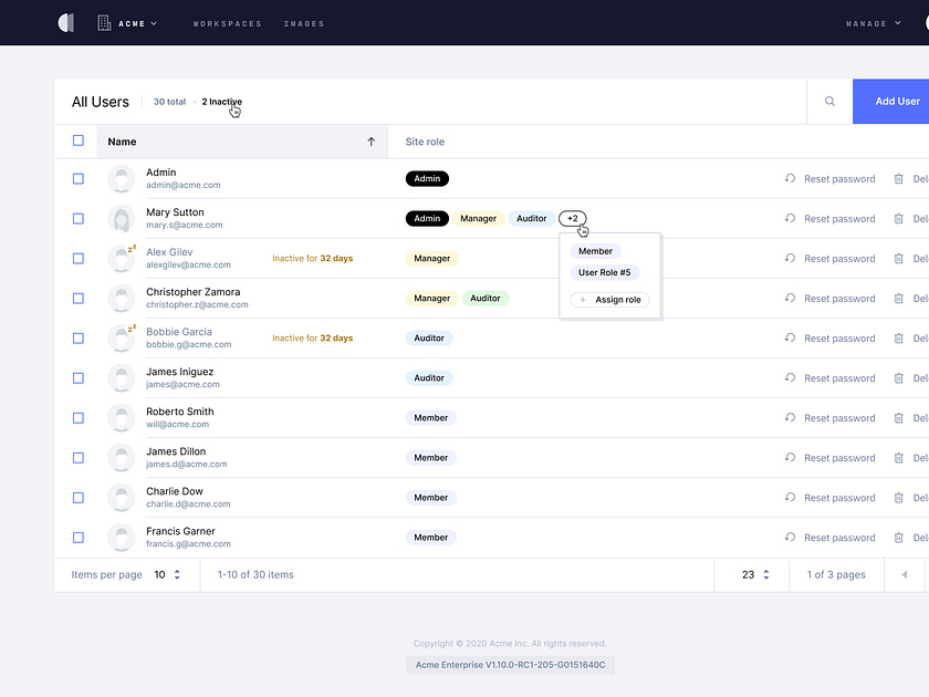 User Management - SaaS Web App Design by Alex Gilev on Dribbble