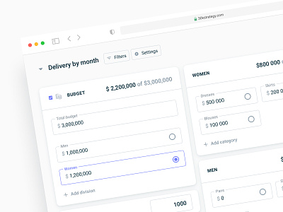 Budget Planning - Retail SaaS Web App