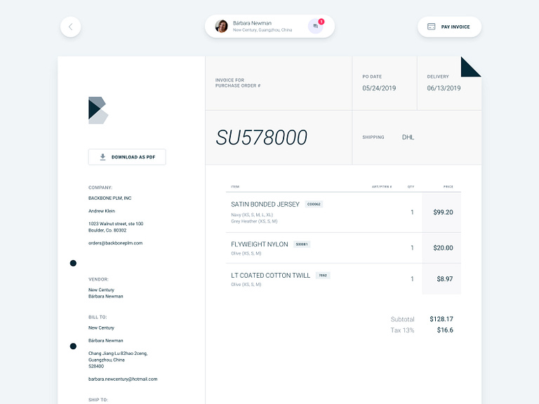 Purchase Order Invoice - Payment Screen (SaaS Web App) by Alex Gilev on ...