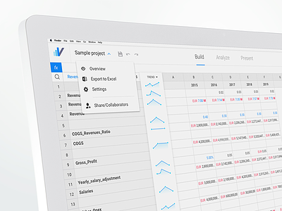 Building up Excel competitor :) (WIP) charts dashboard excel interface microsoft product design saas software spreadsheets ui web app