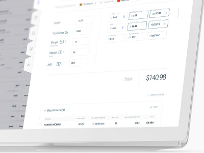 Cost sheet