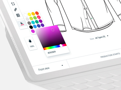 Color picker concept analytics canvas clean color colorwheel creative dashboard editor enterprise menu palette picker saas software web app