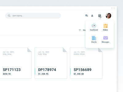 SaaS quick navigation concept