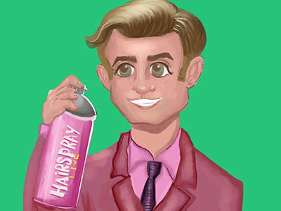 Hairspray Live & Garret Clayton 60s boy color hair hairspray illustration moda retro style swear young