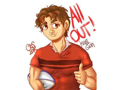 ALL OUT! Anime all out! anime ball boy japan rugby spot