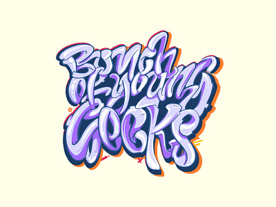 Bunch of young Geeks 2 branding dribbler graffiti graffiti art illustration logo typography vector