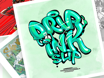 Typo 1 design graffiti typography vector