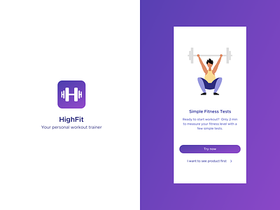 Redesign Highfit fitness app fitness logo health app mobile app