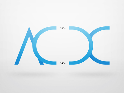 AC/DC conceptual logo mark