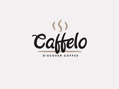 Logo : Caffelo brown cafe coffee community drink identity logo online roast