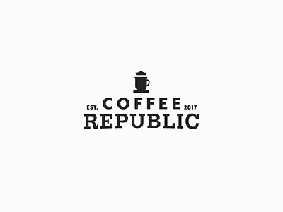 Coffee Republic brand font graphic identity lockup logo logomark logotype mark monogram seal wordmark