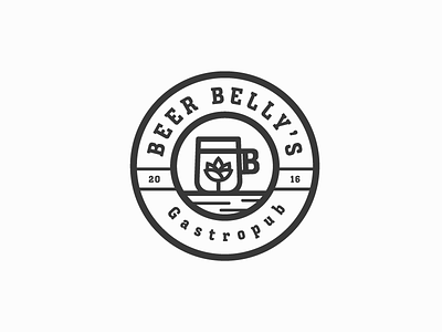 Beer Belly's brand font graphic identity lockup logo logomark logotype mark monogram seal wordmark