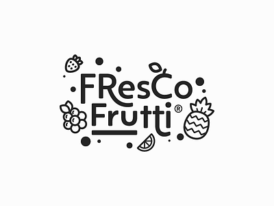 Fresco Frutti brand font graphic identity lockup logo logomark logotype mark monogram seal wordmark