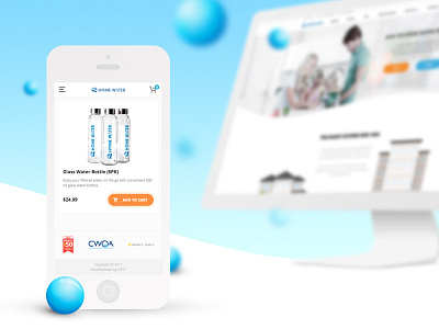 Homewater. Screens. Mobile ecommerce shop water