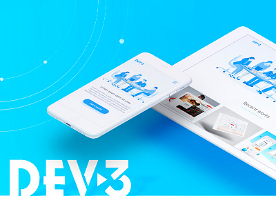 DEV-3. Main page design illustration web development web studio