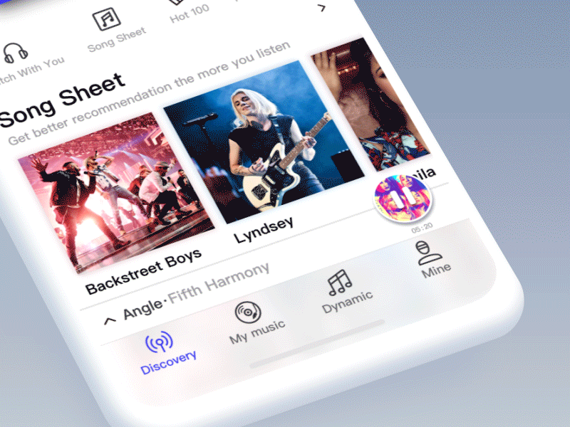 Music Experience! app application ed interaction music ui ux