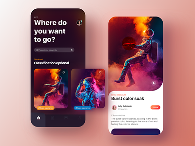 space travel app design discover home page illustration ios11 simple ui 设计