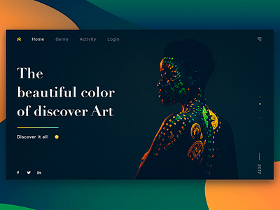 The beautiful color of discover Art art click color design discover flip register share style webpage