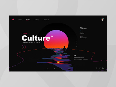 Cultural webpage gradual change ui web 分享 向量 商标 应用 插图 设计 颜色