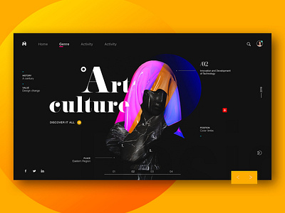 Art culture branding color design discover illustration style ui web webdesign 颜色