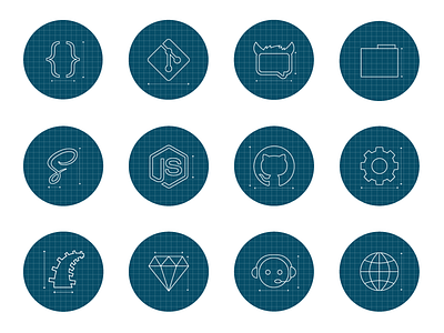 Foundation Docs Icons blueprint circles flat foundation getting started icons outline sass zurb