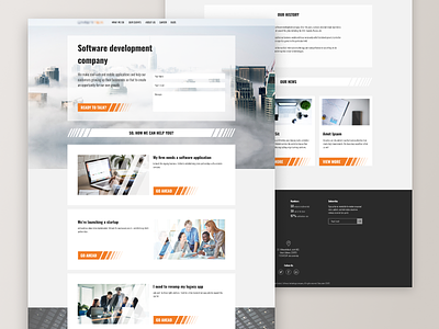 Software development company (landing page) branding clean design development landing light page style ui ux web website