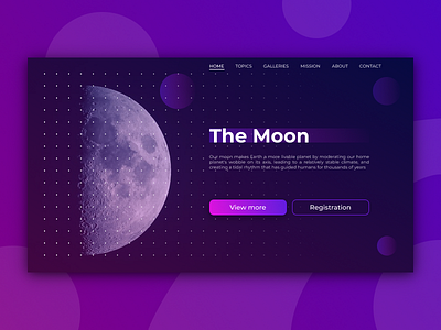 The Moon - landing page