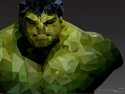 Hulk Low Poly avengers comic green hulk illustration low poly lowpoly triangle art