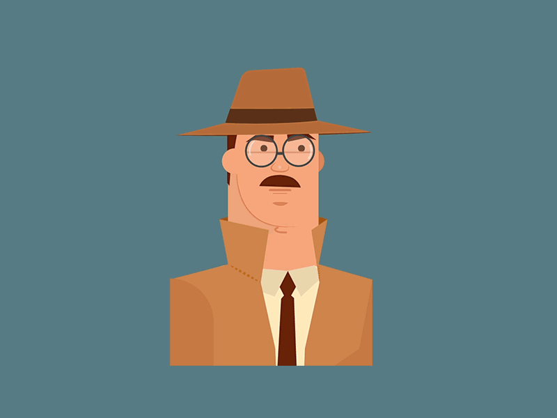 2 Spy Agents. agents animation characters flat spy two vector
