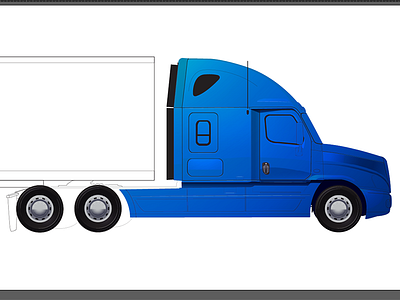 Blue Truck Progress adobe illustrator blue gradients truck trucking vector