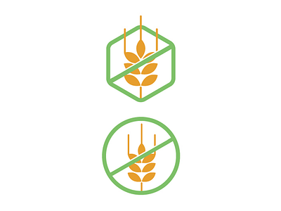 Gluten Free Icon clean flat gluten green icon simple wheat