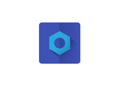 My Mechanic Google Play Icon automotive blue material design minimal nut service simple