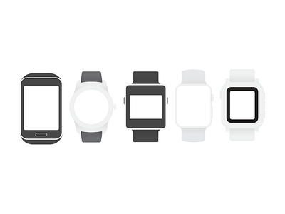 Smart watches devices kit minimal simple smart vector watch