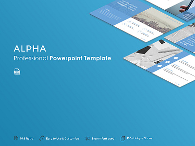 Alpha Powerpoint Template business corporate creative marketing minimal pitch deck portfolio powerpoint pptx presentation start up template