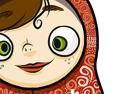 Red Riding Hood Matryoshka adobe adobedraw drawing girl hood illustration matryoshka pattern polkadot redridinghood vector