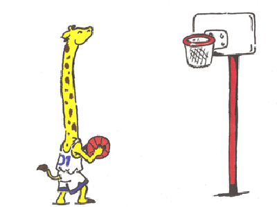 Giraffe Jumpshot basketball giraffe illustration sharpie