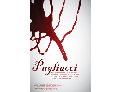 Pagliacci blood indesign opera pagliacci poster red