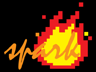 Spark Logo day 8 fire spark thirty logos challenge video games