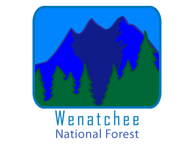 Wenatchee Logo blue day 25 green mountains national forest thirty logo challenge wenatchee
