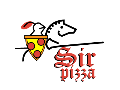 Sir Pizza Logo day 30 knight red sir pizza thirty logo challenge