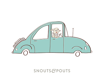 Snouts & Pouts advertising dog dog beds illustration product puppy
